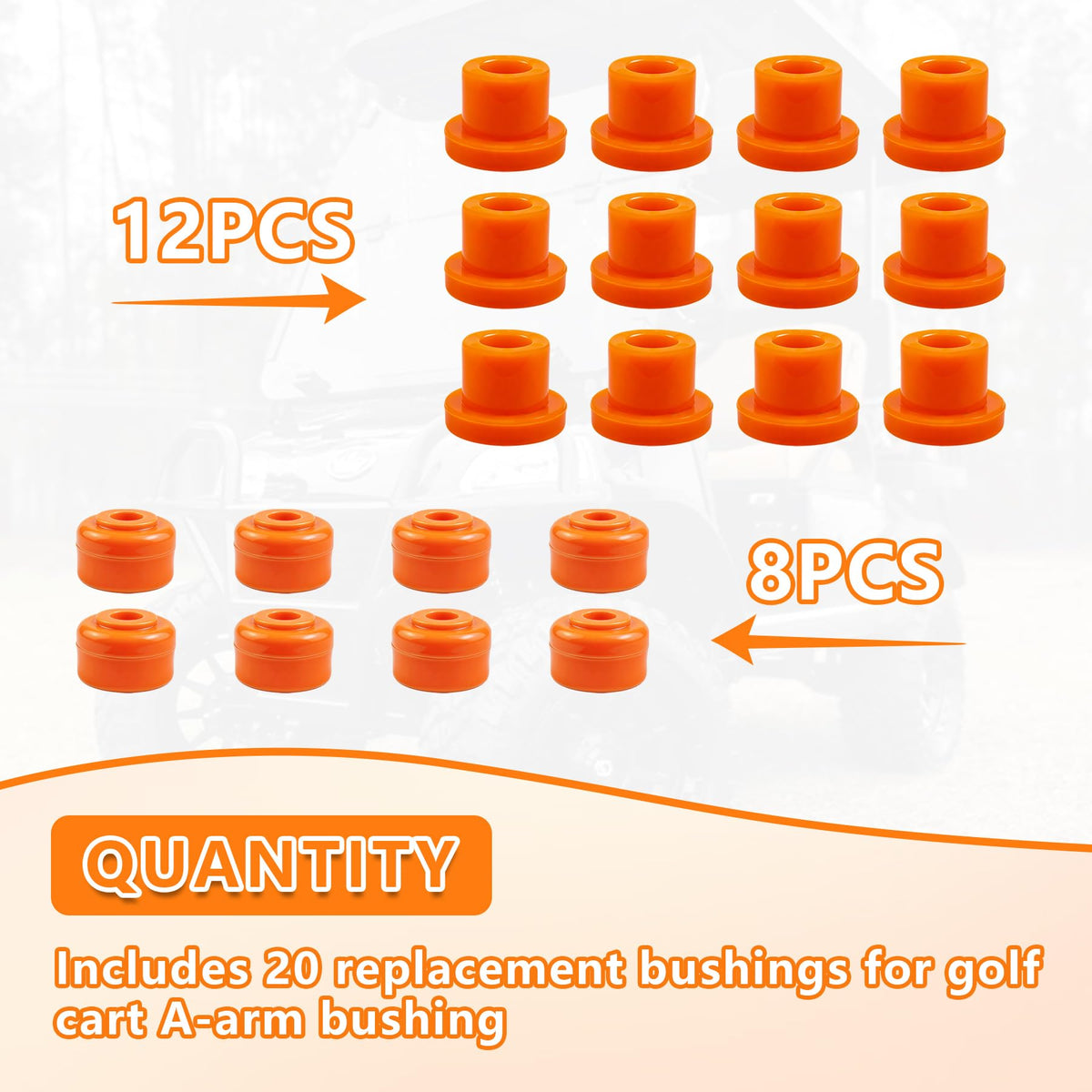 CTGTREXS suspension bushings orange 20pcs easy replacement for restored handling.