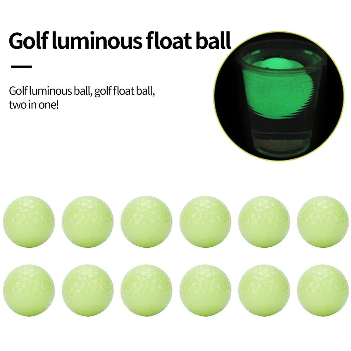 Culnflun Glow golf ball designed for night-time practice on dim courses.