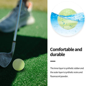 Culnflun Glow golf ball has synthetic rubber core for solid feel.