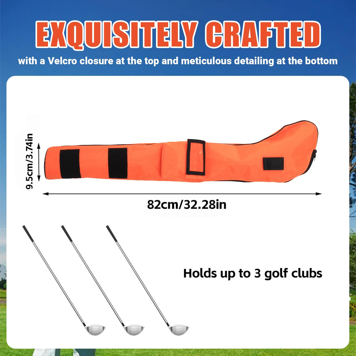 Sturdy bottom detail on Culnflun golf bag helps it stand on turf.