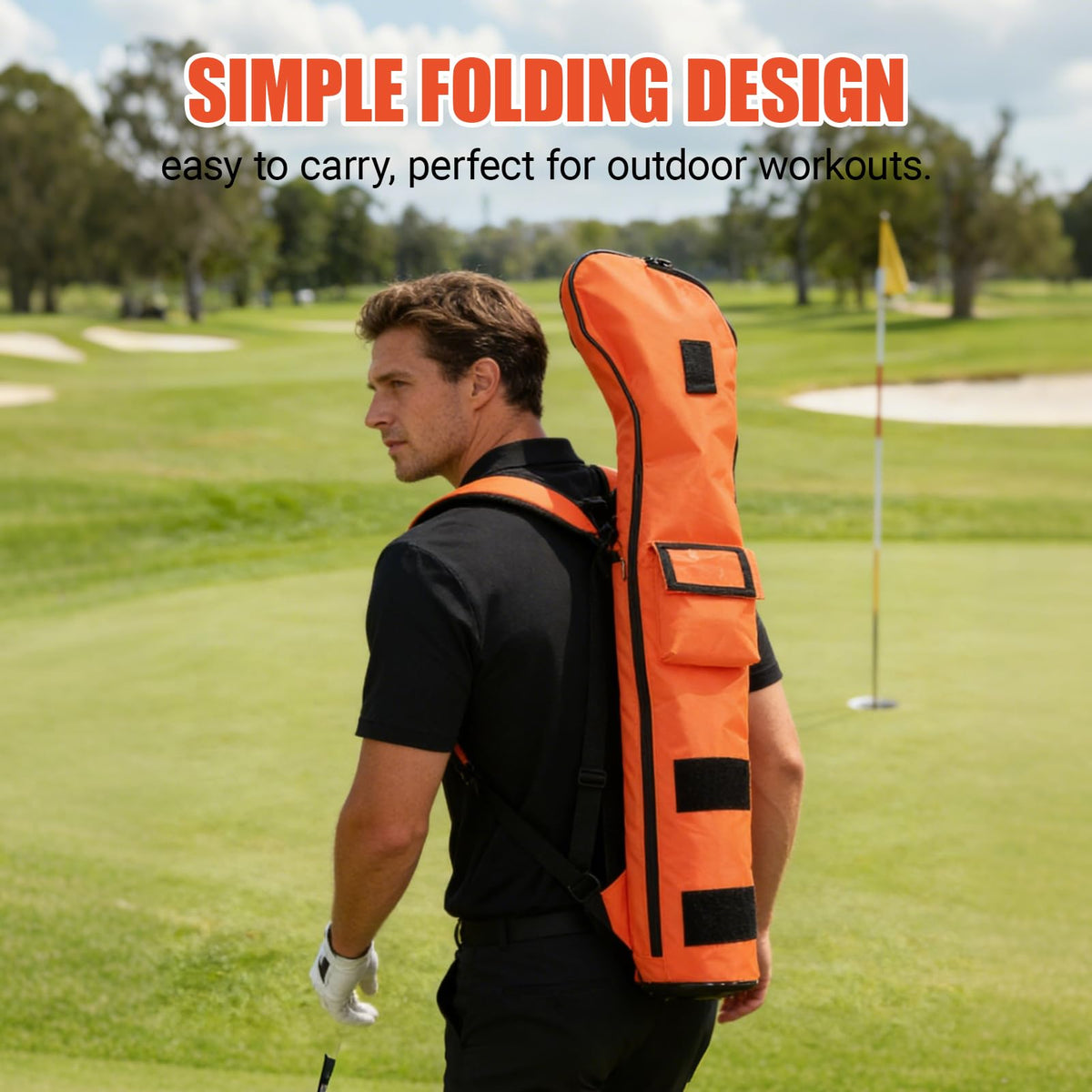 Culnflun pink golf bag, kid-friendly and easy to handle during training.