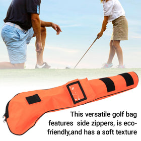 Side zipper detail on Culnflun golf bag for quick access during practice.