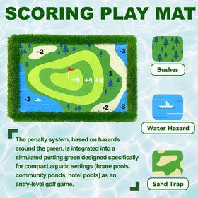 Cupohus floating golf green chipping area for backyard practice