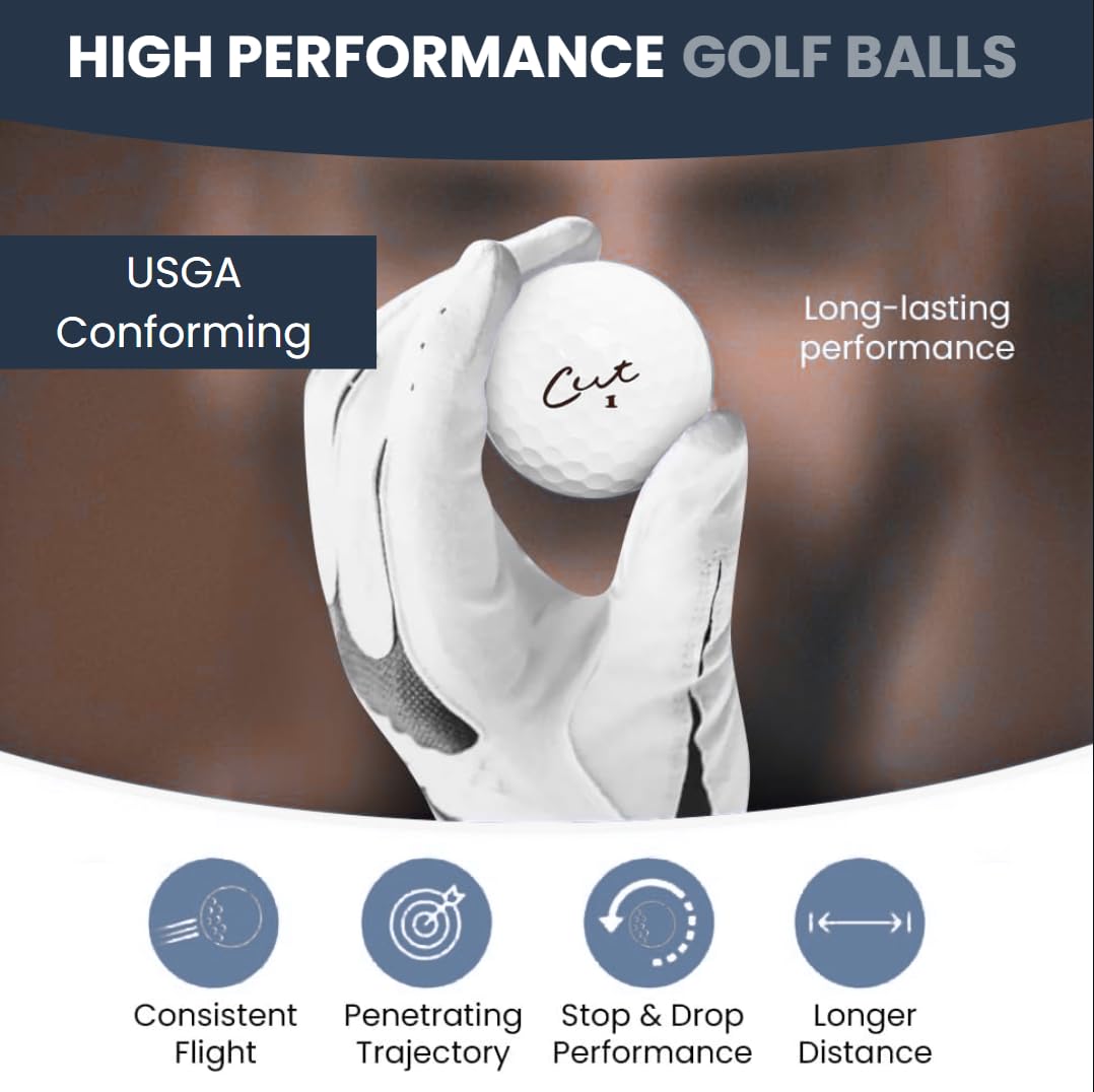 Cut Golf logo on packaging conveys value and consistent quality