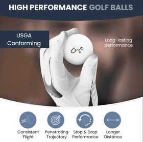 Cut Golf logo on packaging conveys value and consistent quality