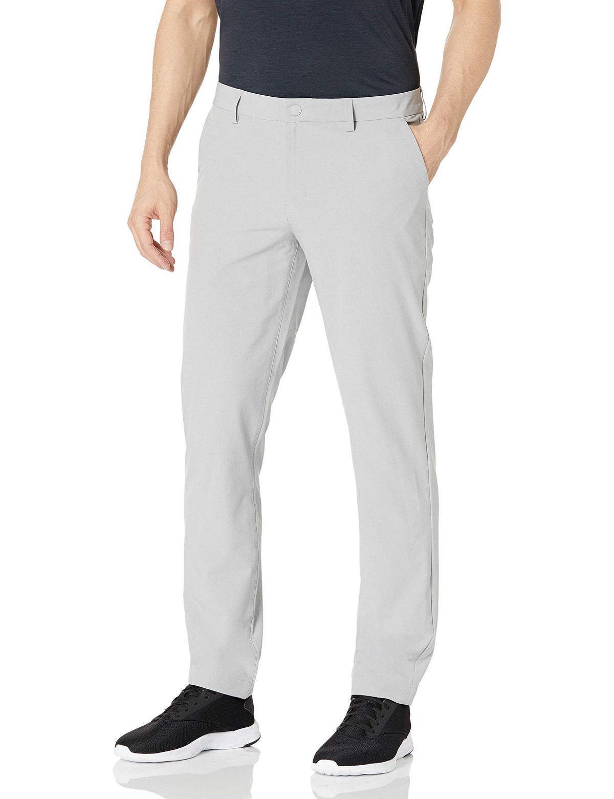Cutter & Buck Bainbridge golf pants front view with moisture-wicking fabric and 50+ UPF protection