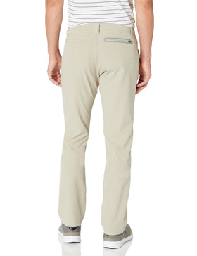 Cutter & Buck Bainbridge pants back view in Castle color showing tailored fit.