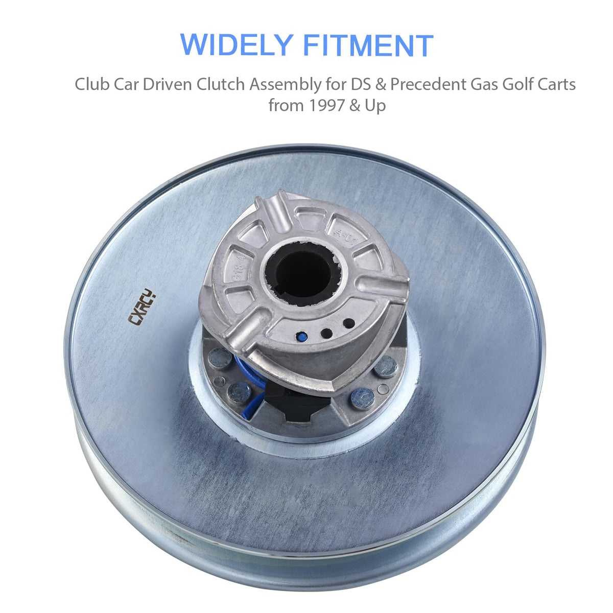 CXRCY drive clutch for Carryall series front view; broad compatibility shown