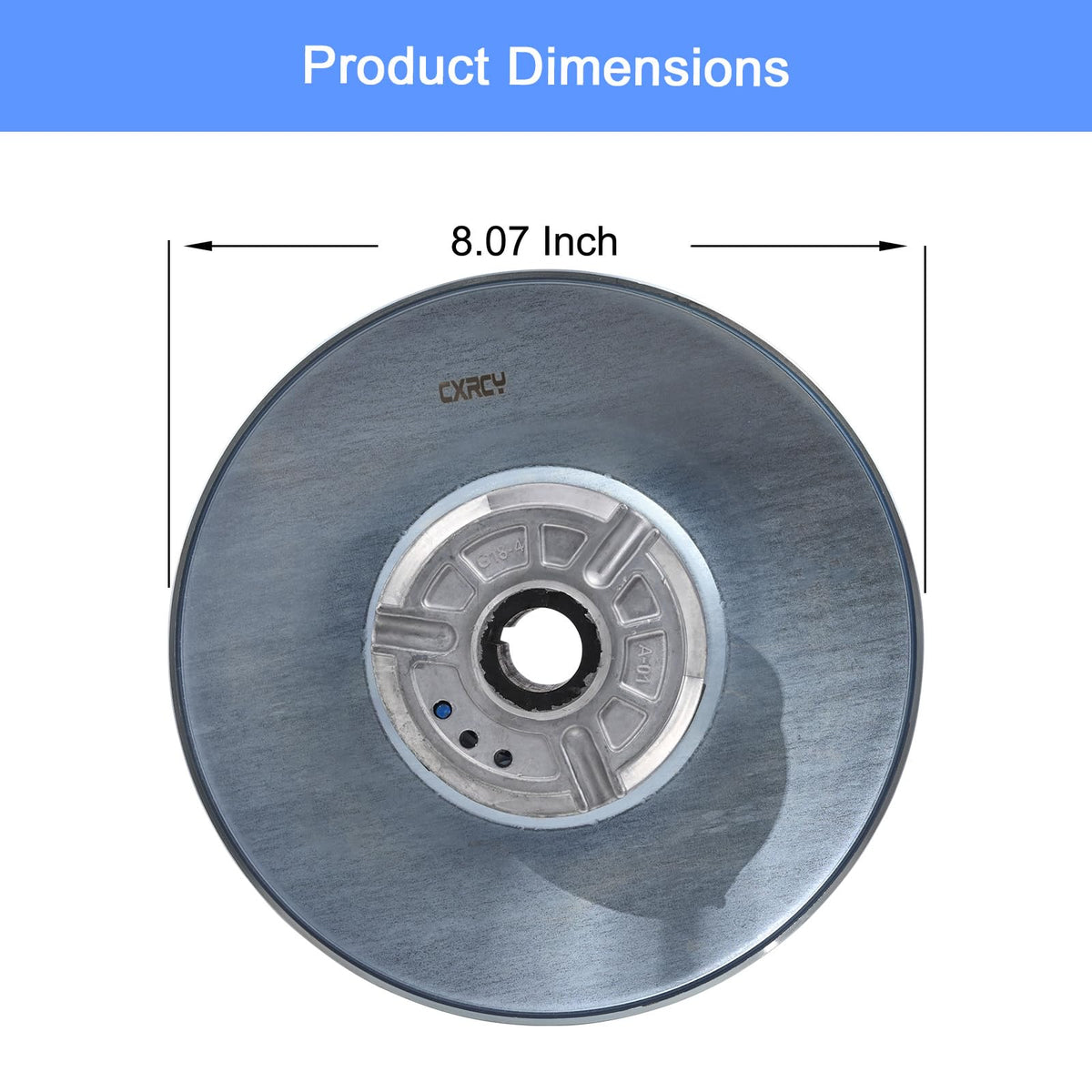CXRCY secondary driven clutch for Club Car Precedent side view; reduced vibration potential