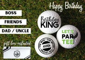 CybGene 40th birthday golf ball pattern 5; thoughtful gift for dad or boss