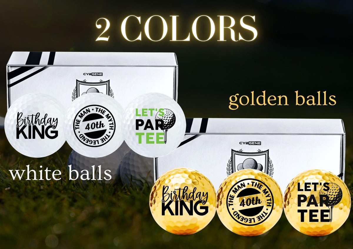 CybGene 40th birthday golf ball pattern 6; great keepsake for grandpa