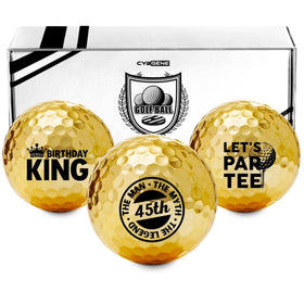 CybGene 45th birthday golf balls with unique pattern design for memorable gifting.