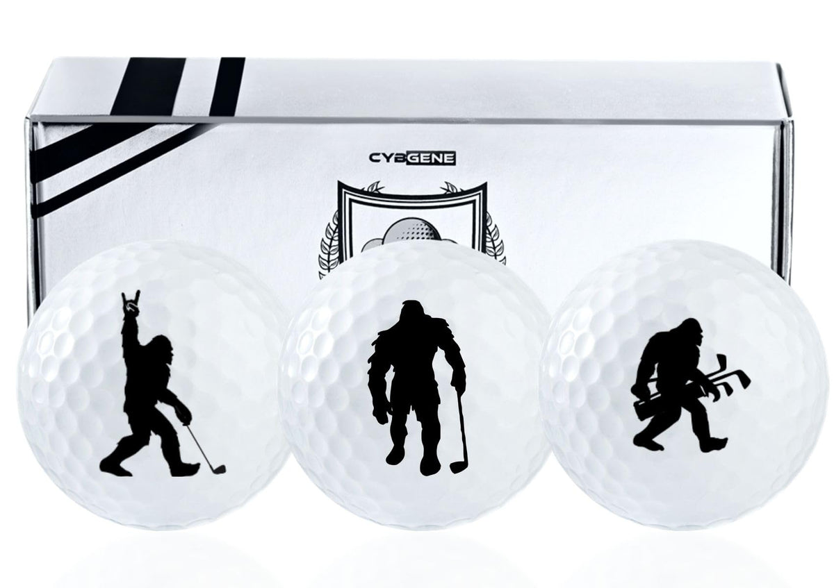 CybGene Bigfoot golf balls with pattern design for distinctive on-course style.