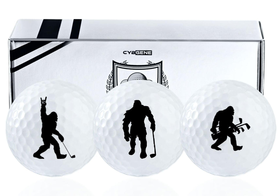 CybGene Bigfoot golf balls with pattern design for distinctive on-course style.