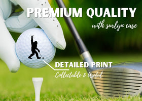CybGene Bigfoot golf balls with meaningful graphics for personalized gifting.
