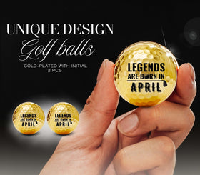 CybGene golf balls with gold-plated design for brightness on greens