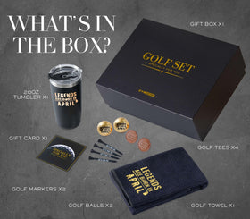 CybGene unboxing experience showcasing an 11-piece golf gift set