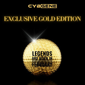 Close-up of bold patterns on CybGene golf balls attract attention