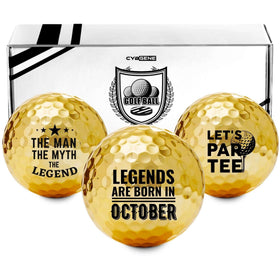 CybGene birthday golf balls set – bold design 1 for memorable gifts to golfers.