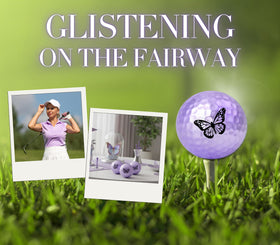 CybGene golf ball with butterfly pattern showcases unique design