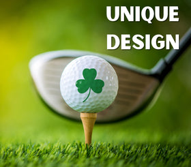 CybGene colored-pattern golf balls showcase designs great for stand-out on the course.