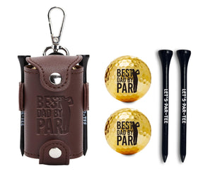 CybGene premium leather ball pouch keeps golf balls secure on the course.