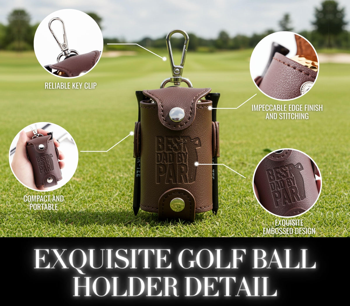 CybGene ball pouch with snap-button closure stays secure during play.