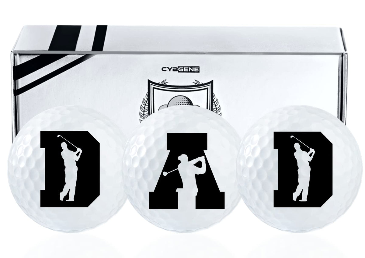 CybGene Dad initials golf ball design 1 for personalized Father's Day gift