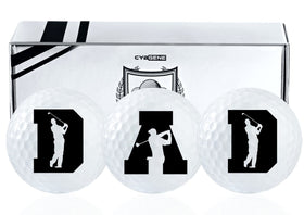 CybGene Dad initials golf ball design 1 for personalized Father's Day gift