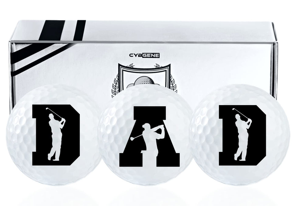 CybGene Dad initials golf ball design 1 for personalized Father's Day gift
