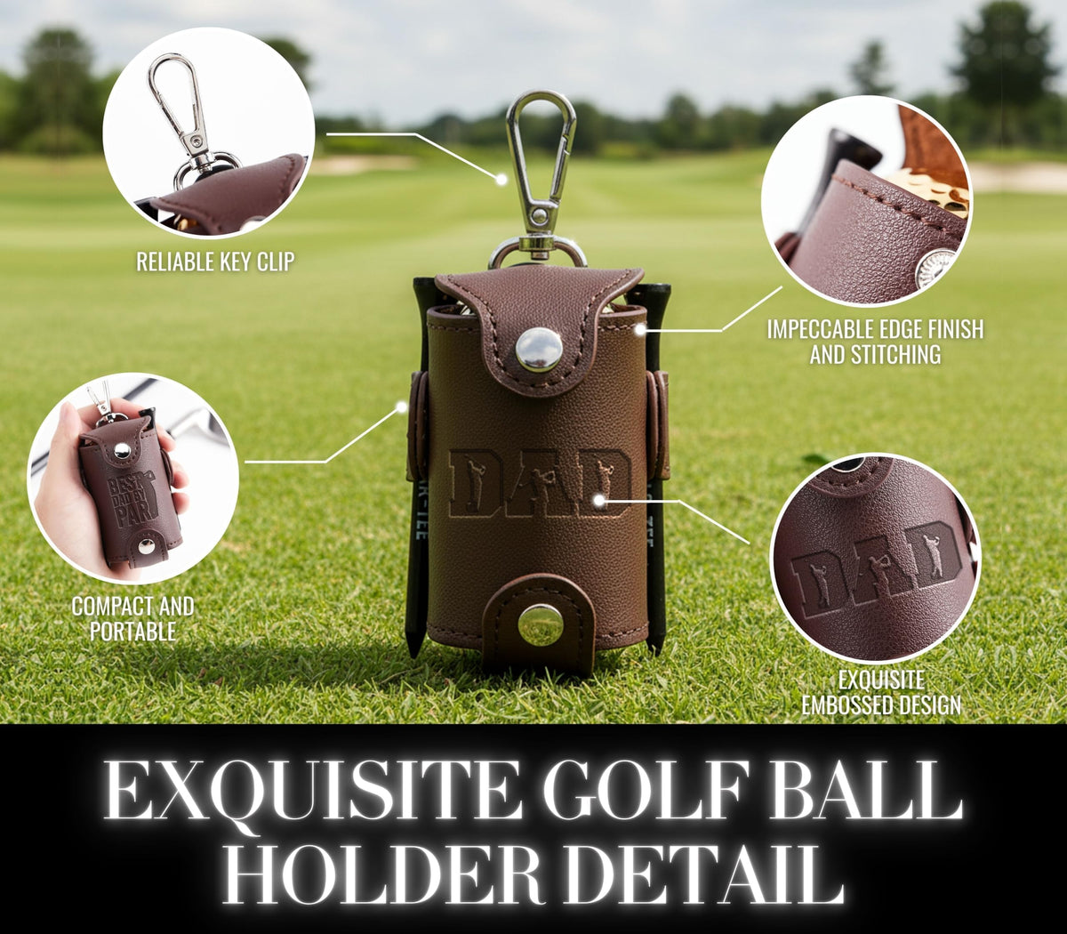 CybGene pouch snap-closure keeps contents secure during swings and walks.