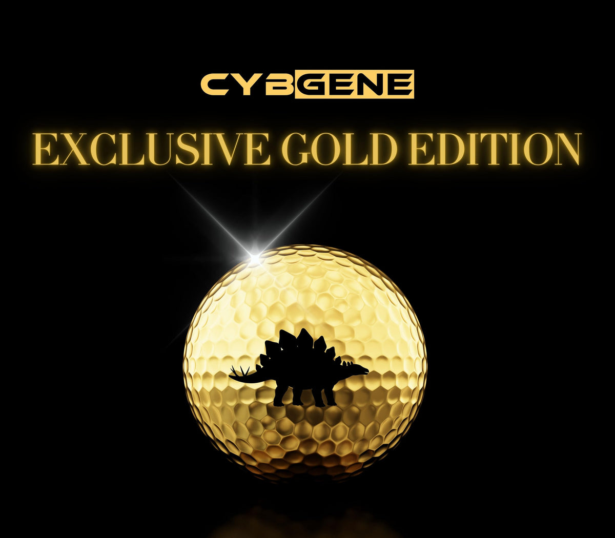 CybGene gold finish golf balls stand out for memorable gifts during birthdays or holidays.