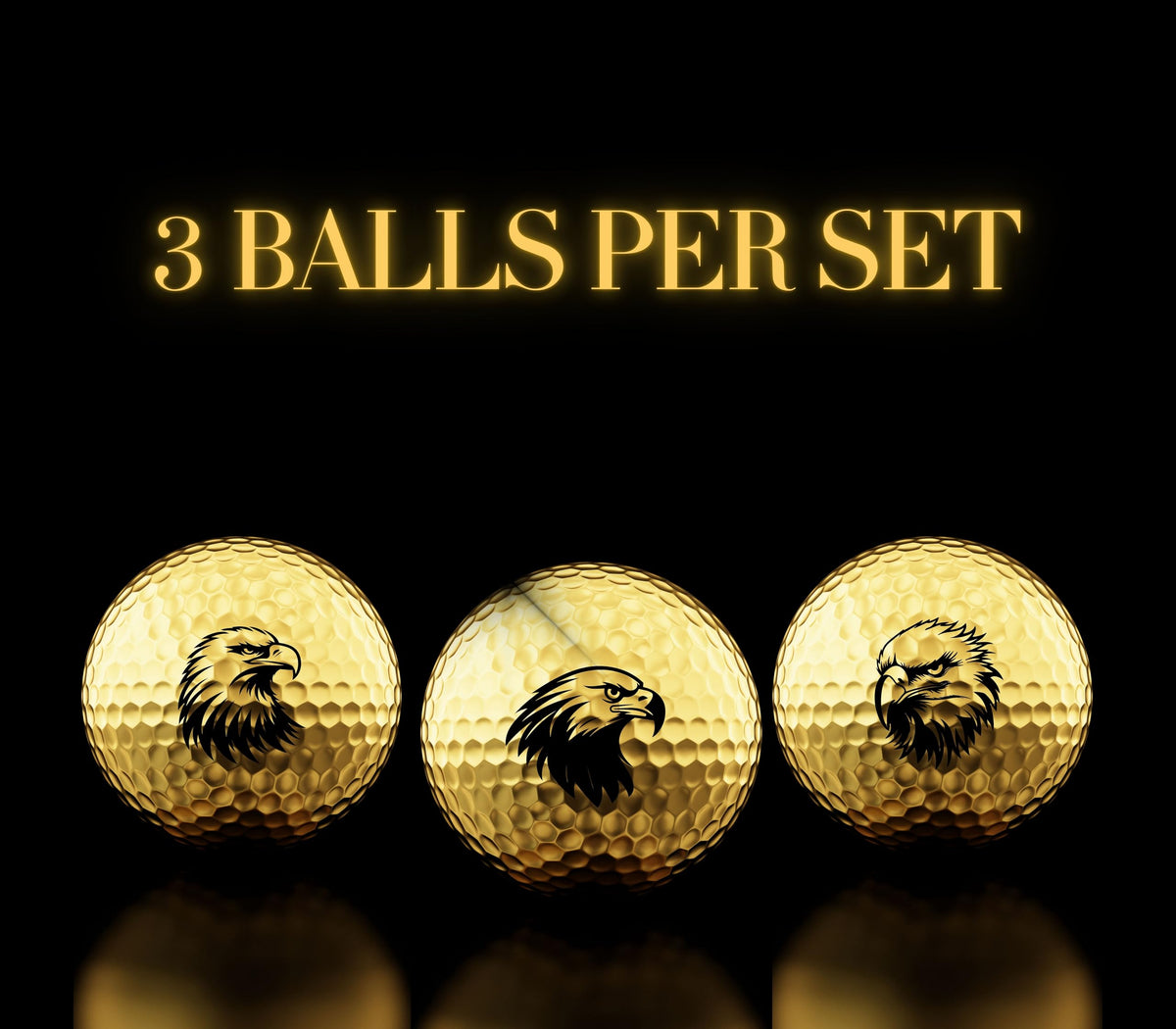 Eagle-themed golf balls by CybGene ideal for birthdays or holidays.