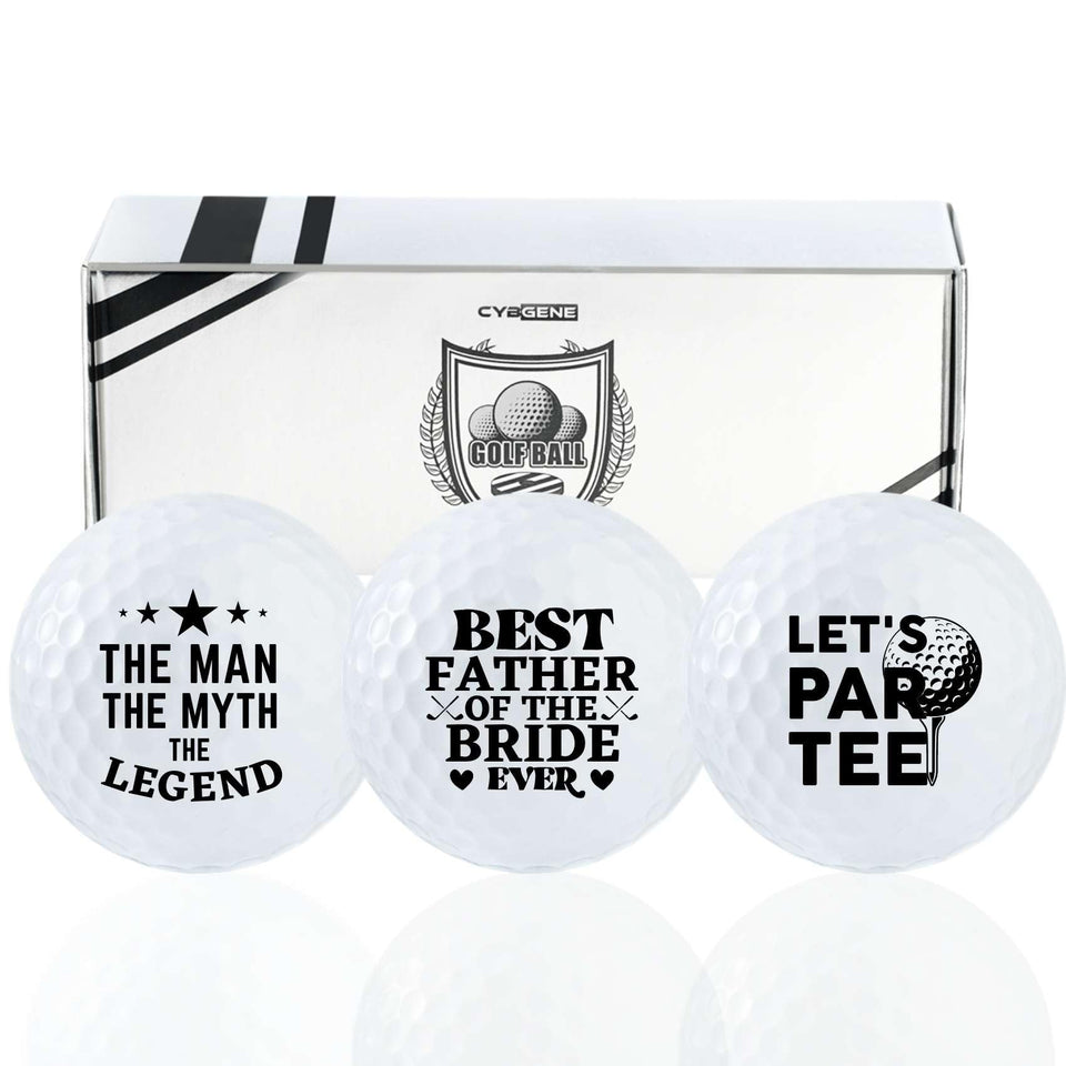 CybGene Father of the Bride golf balls set with exquisite design for a premium on-course look.