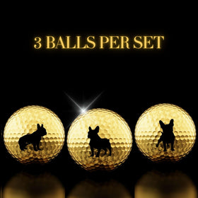 CybGene French Bulldog pattern golf balls with fade-resistant logos for lasting appeal