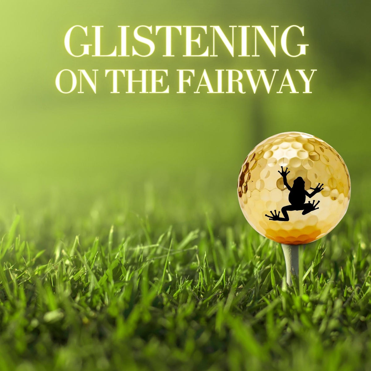 CybGene frog gifts golf ball in-hand view shows textured surface