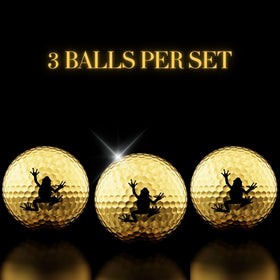 CybGene frog gifts golf ball packaging shot emphasizes gift-ready presentation