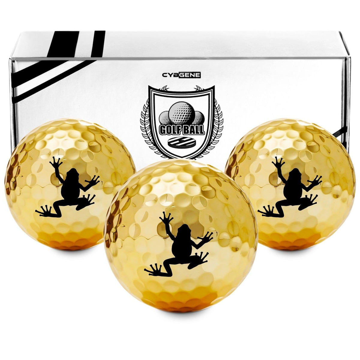 CybGene frog gifts golf ball pattern close-up for eye-catching design