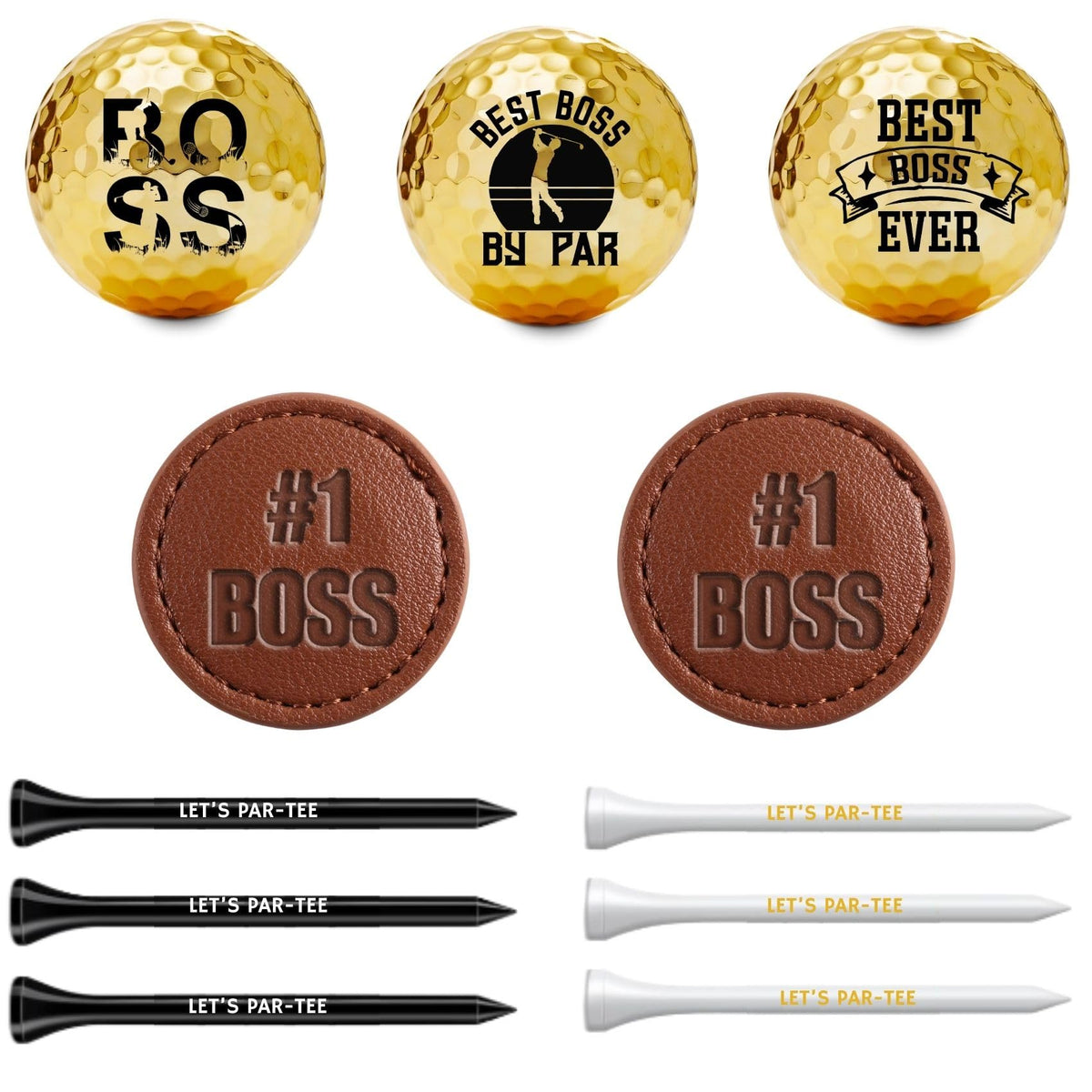 CybGene funny boss golf balls with bold designs for a playful gift.