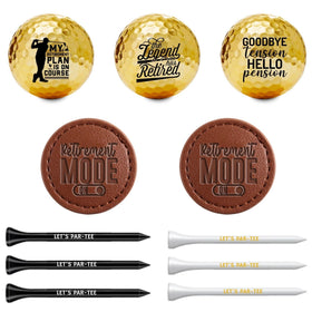 CybGene funny retirement golf balls with a unique pattern, ideal for retirement golf gifts.