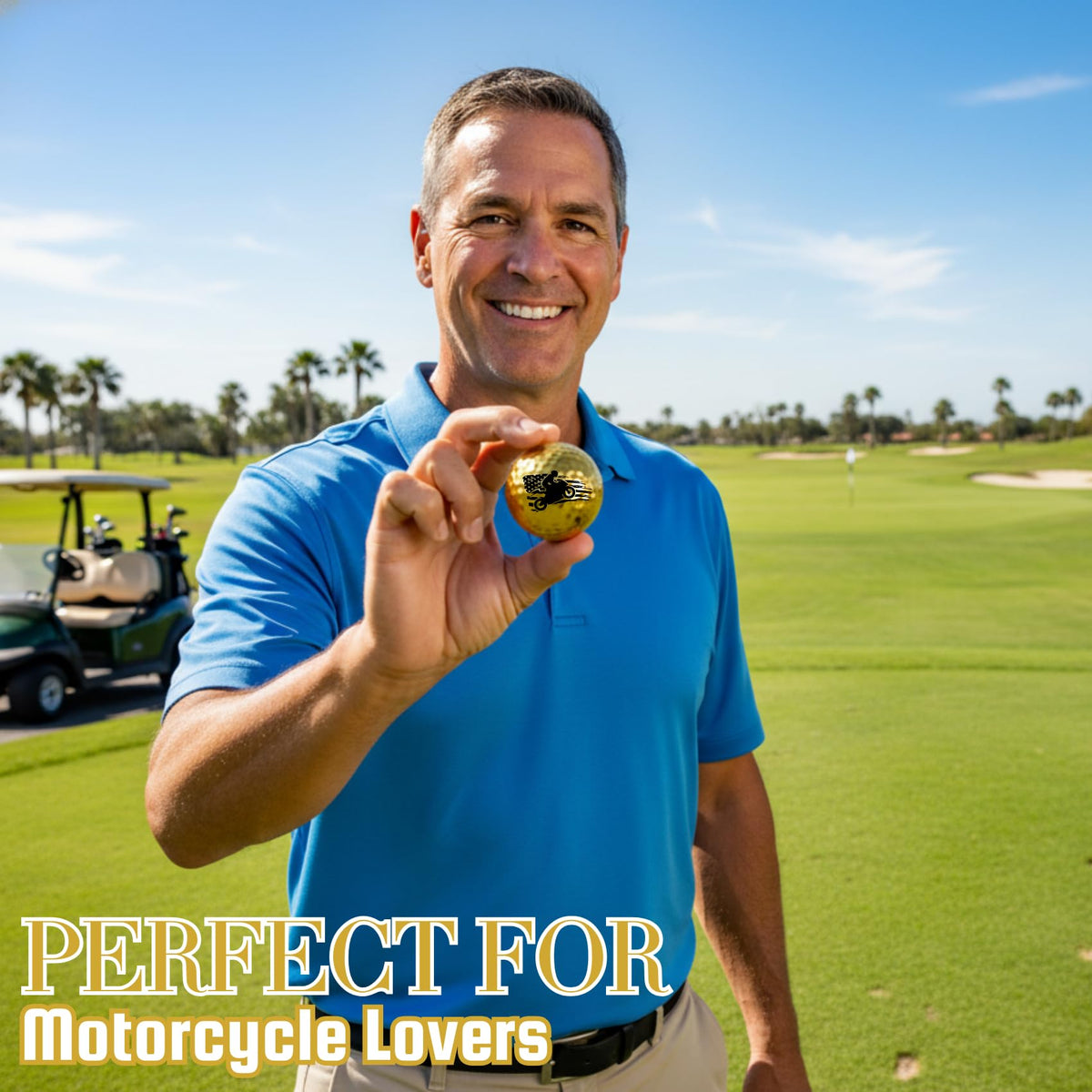 CybGene gift ready gold golf balls for birthdays or holidays
