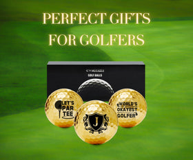 CybGene gift-ready gold golf ball packaging for gifting moments.