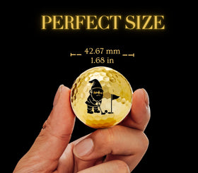 CybGene gnome golf balls feature durable prints that resist fading over time.