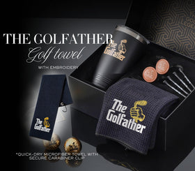 CybGene Godfather ball markers in PU leather case for quick alignment on the green.