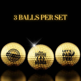 CybGene Godfather gold-design golf balls, premium look that endures on the course.