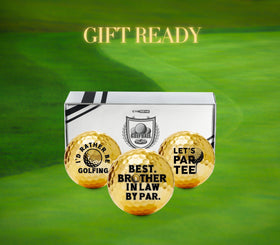 CybGene gold-colored golf balls, a gift-ready luxury for golf lovers