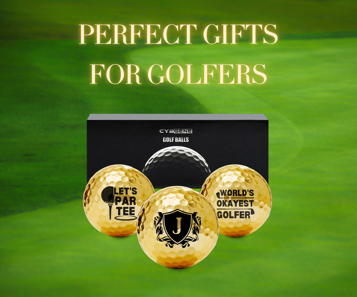 CybGene gold ball on-course luxury look enhances any round.