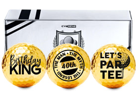 CybGene gold golf balls outer layer showcase premium look on the course