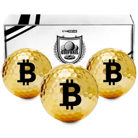 CybGene gold-plated golf balls for a premium on-course appearance.