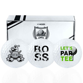 CybGene golf balls with boss-day pattern for a standout gift